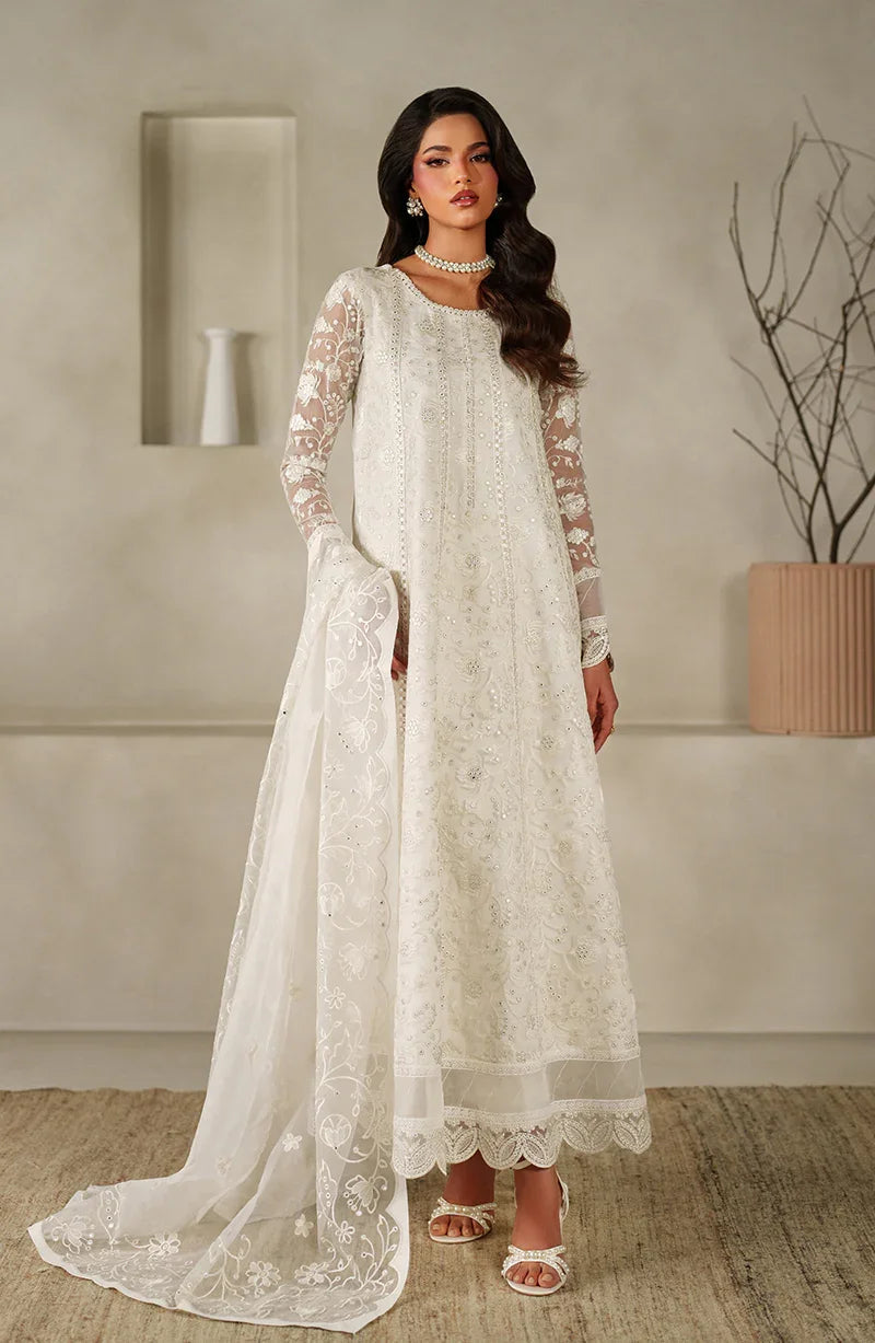 Zarif Muse Thread Embroidered Organza Unstitched 3Pc Suit ZE-MT-03 Sahil