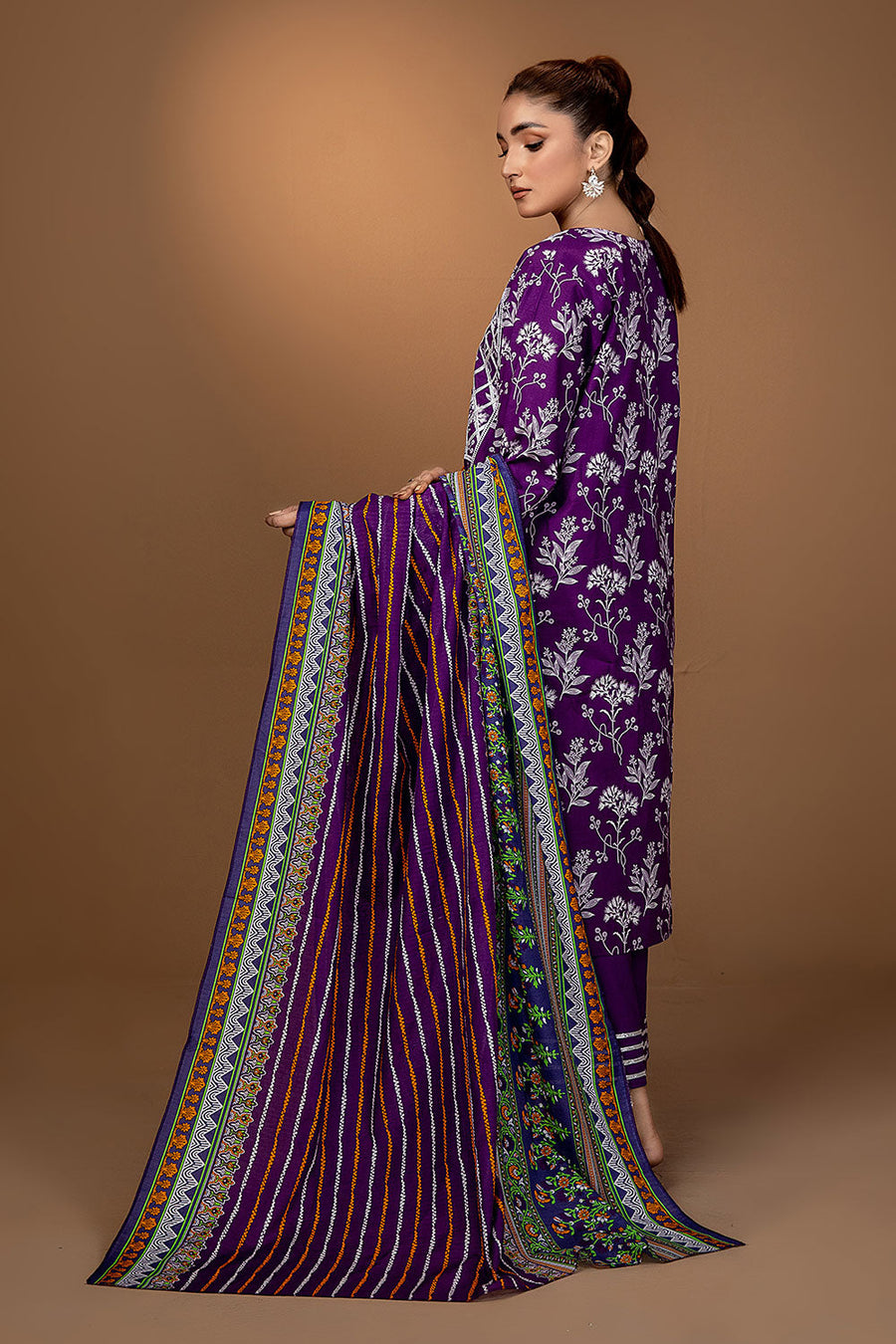 Ixora by Safwa Fine Printed Doria Lawn Unstitched 3Pc Suit ICS-14