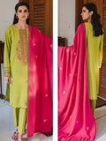Zellbury Winter Embroidered Khaddar Unstitched 3Pc Suit WUW22E30056