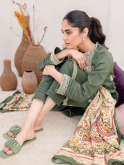 Zellbury Winter Embroidered Karandi Unstitched 3Pc Suit WUW22E30057