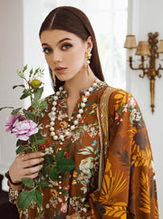 Zellbury Winter Printed Viscose Unstitched 3Pc Suit WUW23E30688