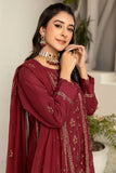 GSC-07 - SAFWA GARNET 3-PIECE EMBROIDERED COLLECTION VOL 01