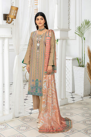 Safwa Embroidered Lawn Pret 3Pc Suit 3P-EMB-114