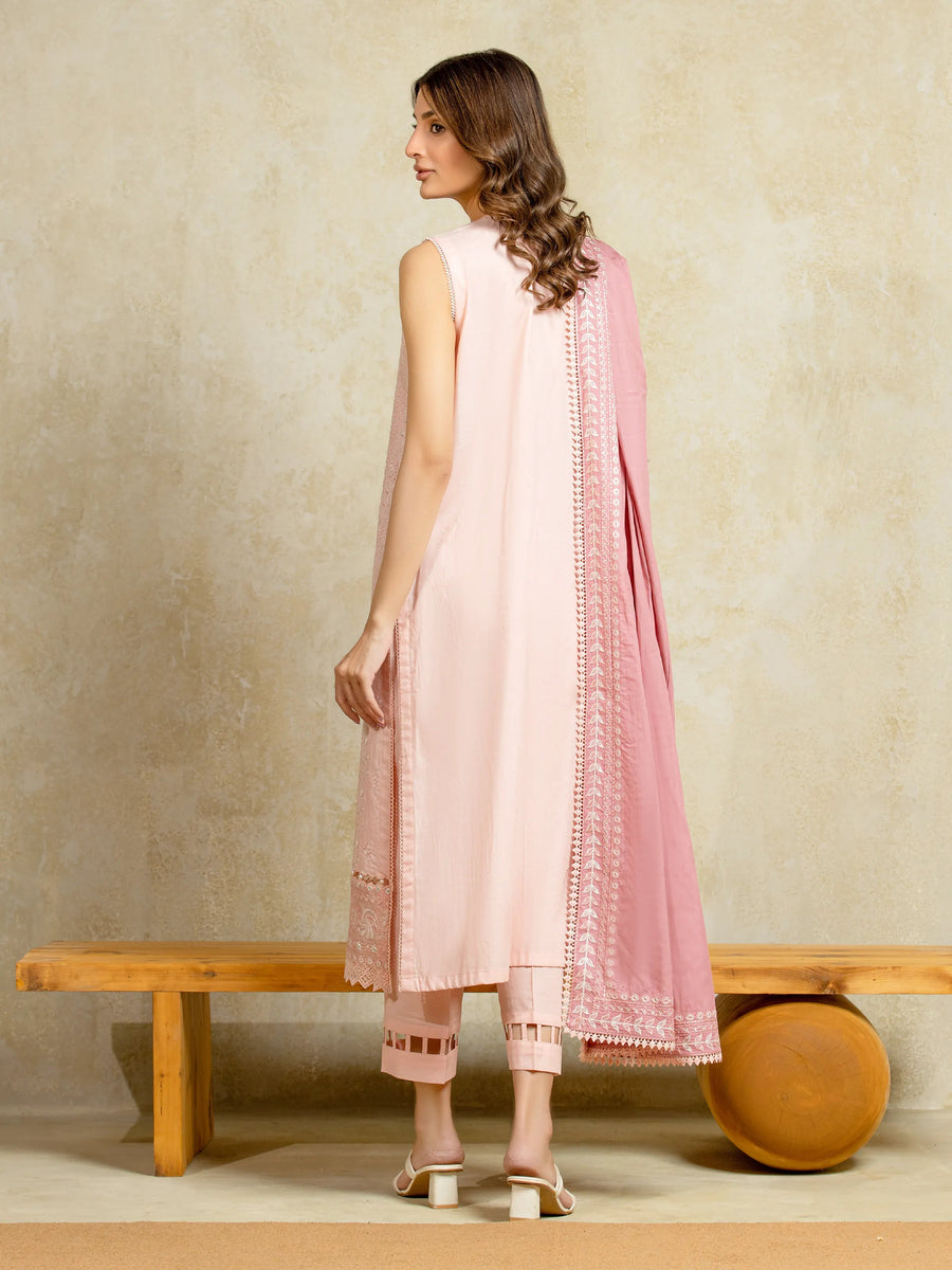 edenrobe Premium Festive Unstitched Jacquard 3Pc Suit EWU5V3-31157