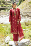 Safwa Clara Premium Embroidered Cotton Lawn Unstitched 3Pc Suit CAA-07