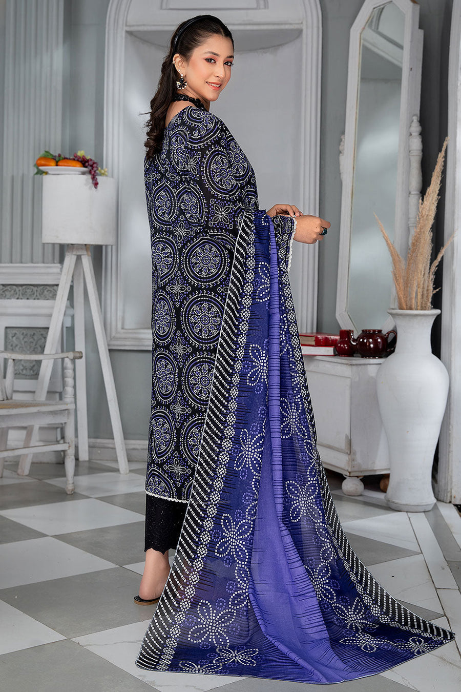 Safwa Mulberry Digital Printed Lawn Unstitched 2 Piece Suit MLS-08