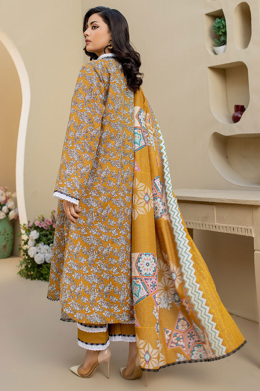 ASK-08 - SAFWA AMORA MASURI KHADDAR 3 PIECE COLLECTION