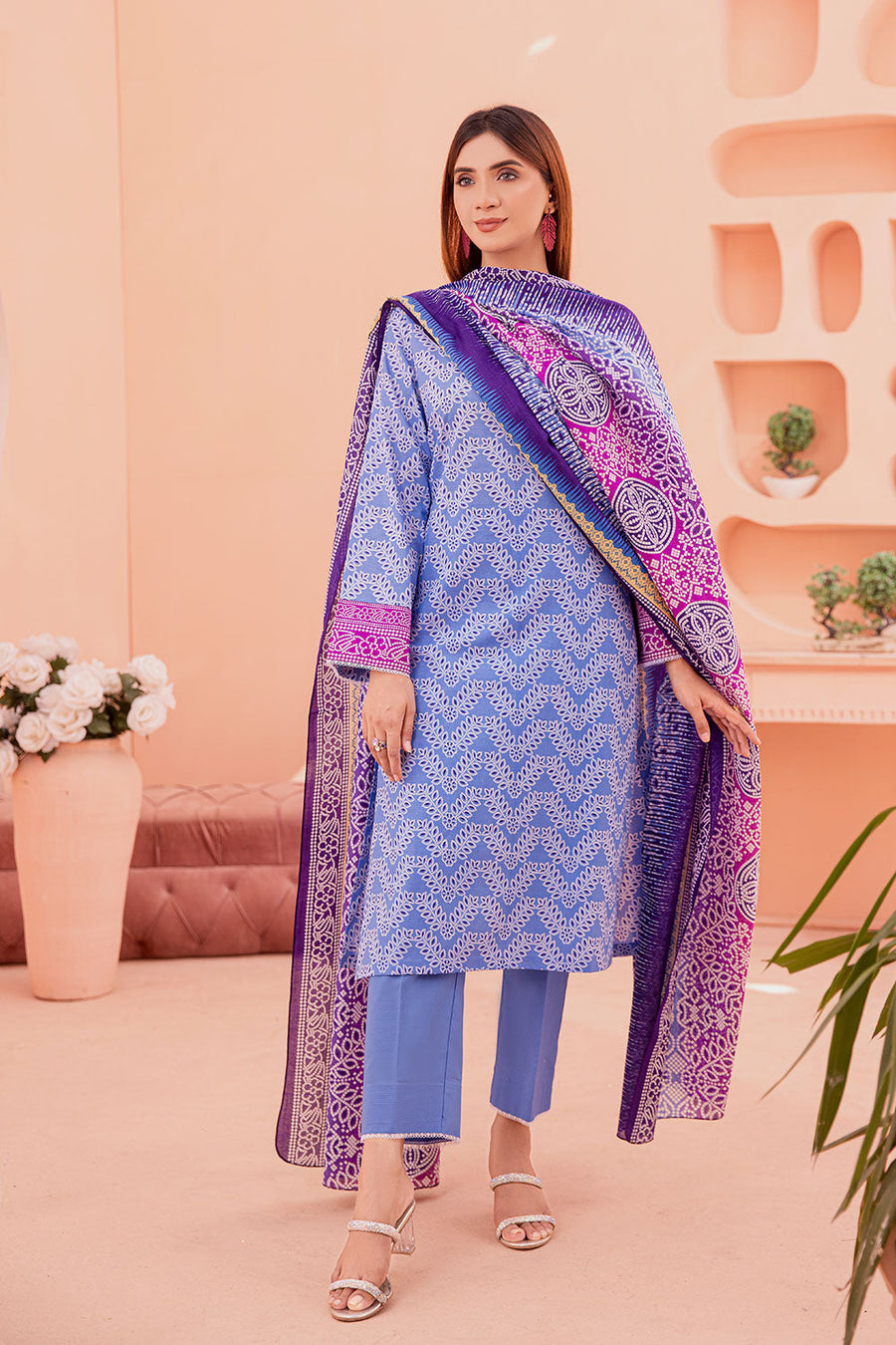 Ixora by Safwa Digital Printed Doria Cambric Unstitched 3Pc Suit ICS-08