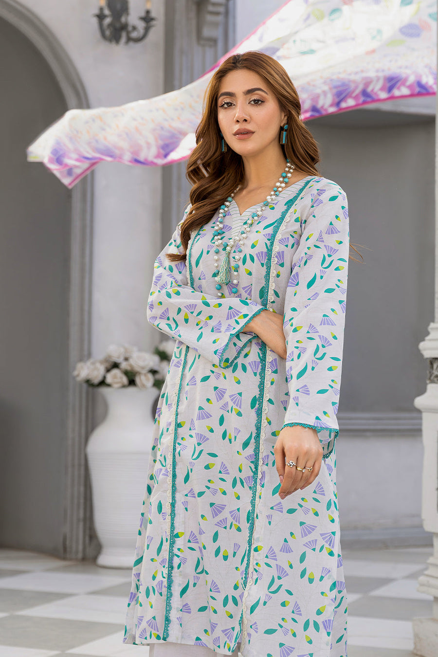 Safwa Praha Vol-04 Digital Printed Lawn Unstitched 3Pc Suit SPH-34