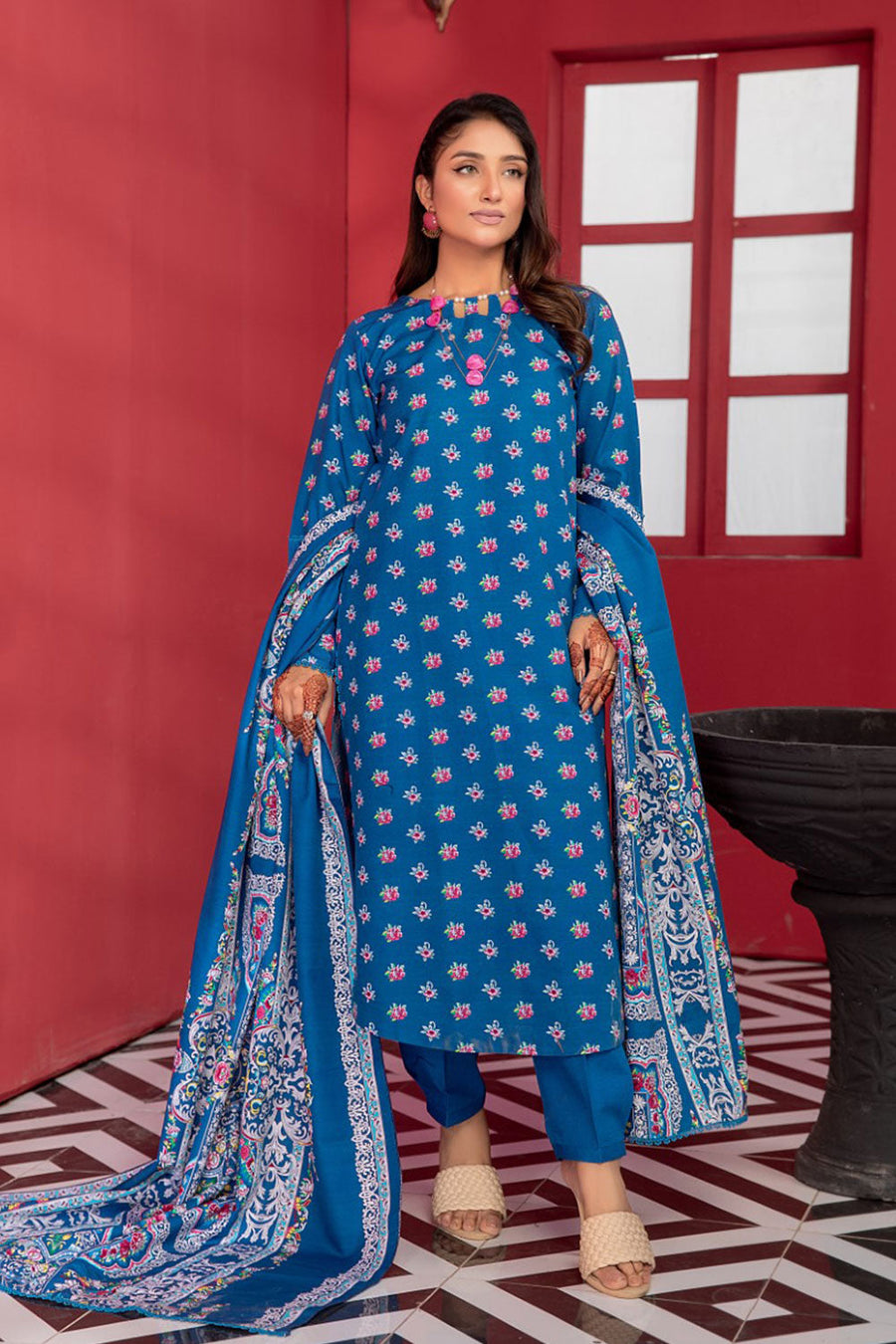 SGL-18 - SAFWA GLORIA KHADDAR 3 PIECE COLLECTION
