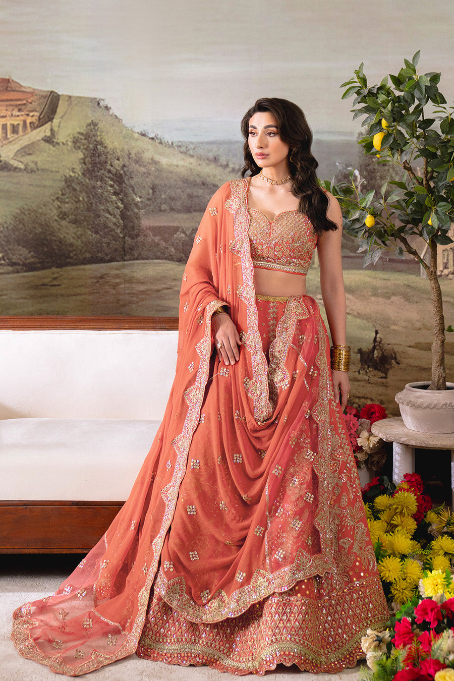 Neeshay Dastaan Embroidered Chiffon Unstitched 3Pc Suit - Zebunnisa