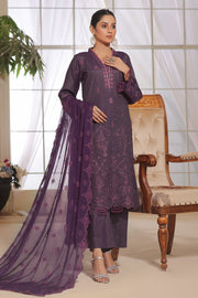 Safwa Aura Masuri Premium Embroidered Unstitched 3Pc Suit SUC-09