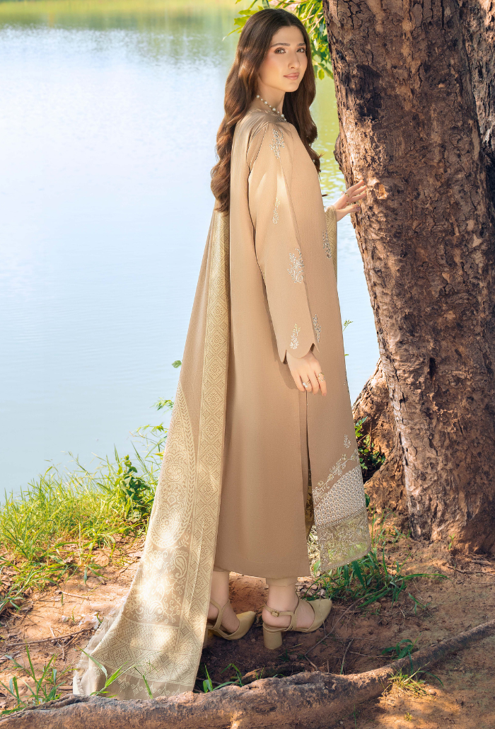 Onora by Humdum Embroidered Khaddar Unstitched 3Pc Suit D-07