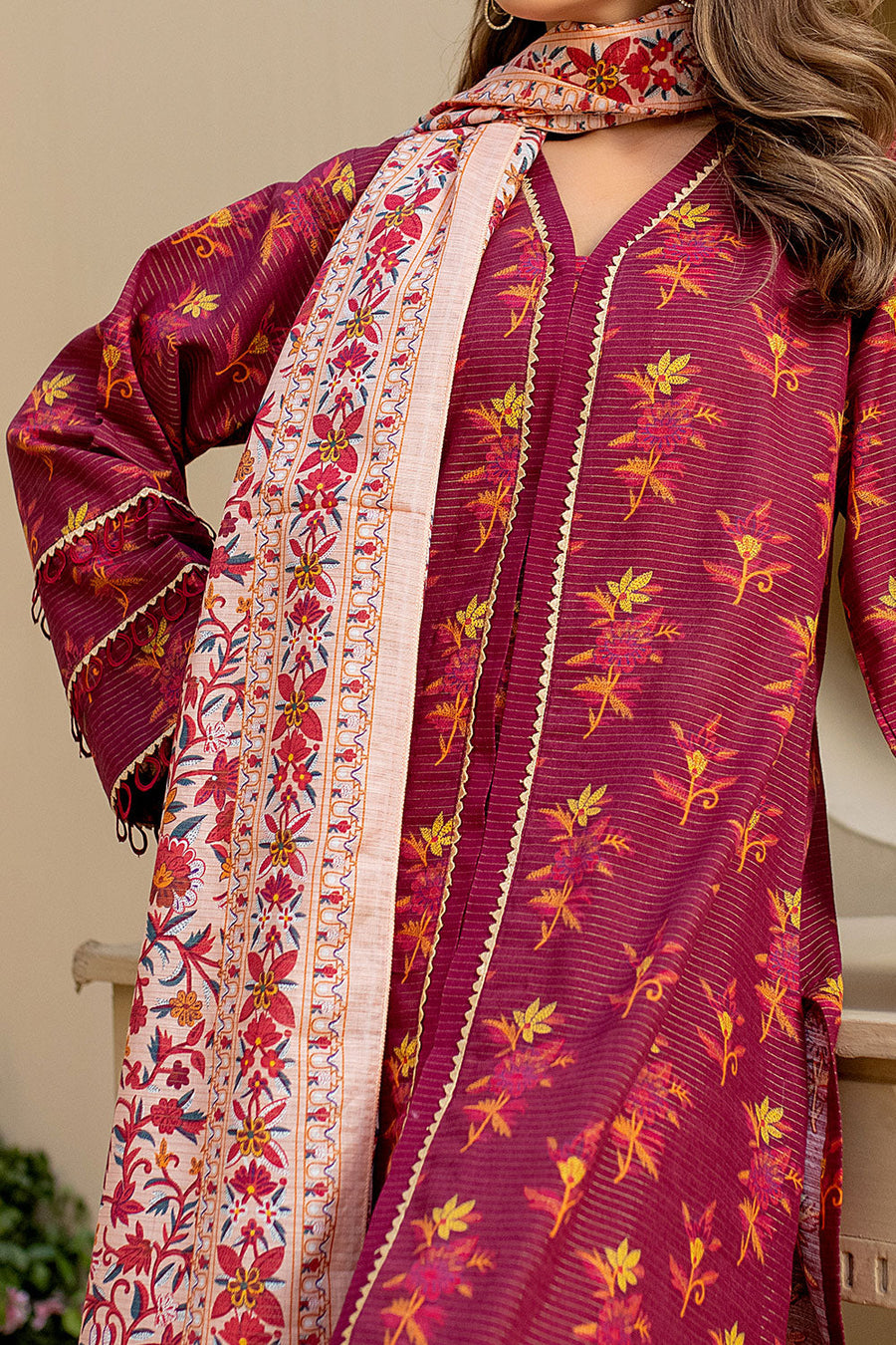 ASK-09 - SAFWA AMORA MASURI KHADDAR 3 PIECE COLLECTION