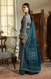 Fabiha Fatima Mehar-o-Maah Embroidered Organza Unstitched 3Pc Suit - BLOOM