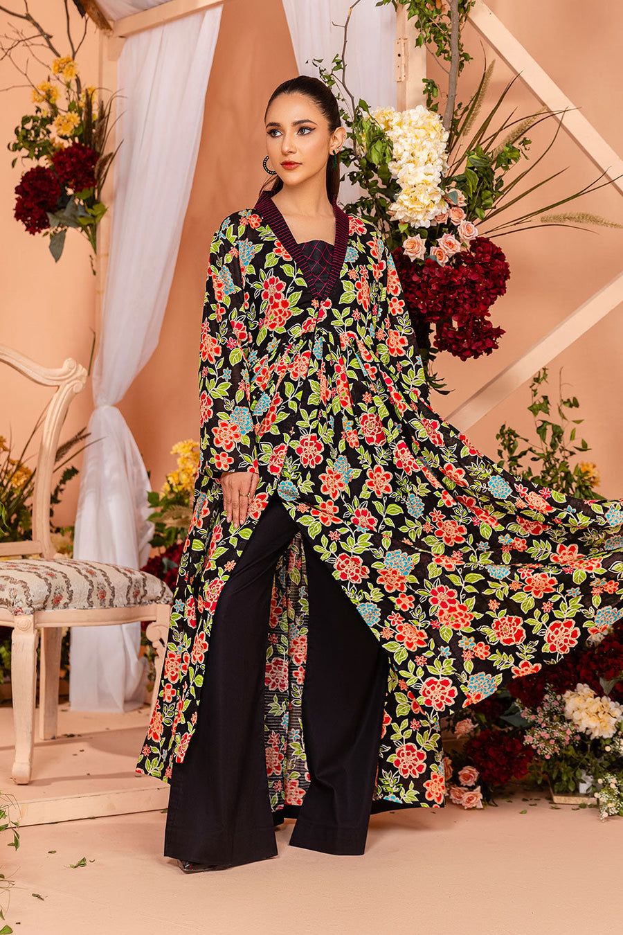 Safwa Orla Unstitched Printed Lawn 2Piece Suit - OR 73