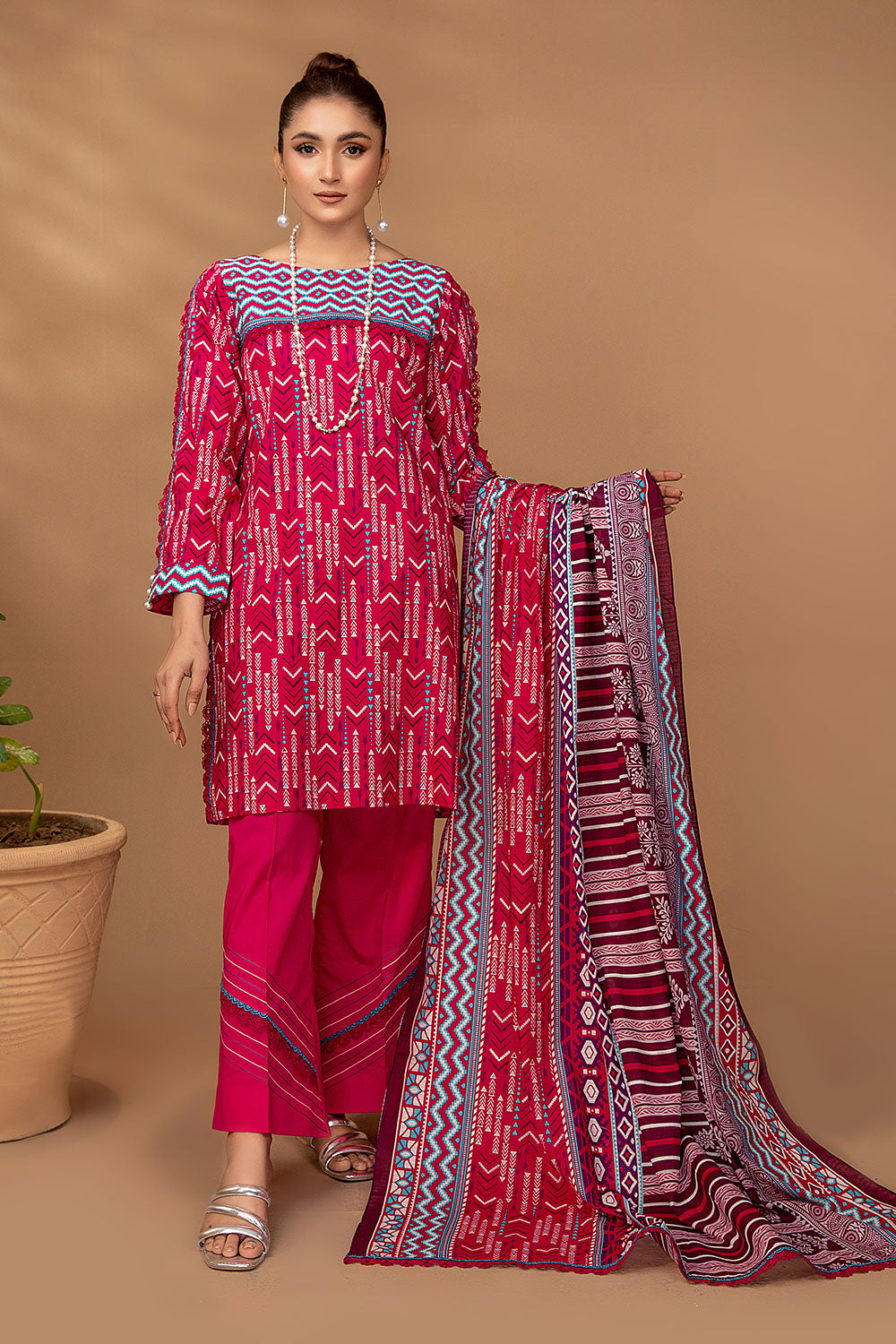 doria lawn dress design Nureh Gardenia Unstitched Embroidered & Printed Lawn Doria 8 beautiful designs Embroidered & printed lawn doria collection Paired with stitched embroidered & printed chiffon dupatta Avg. retail price PKR 6,995/-
