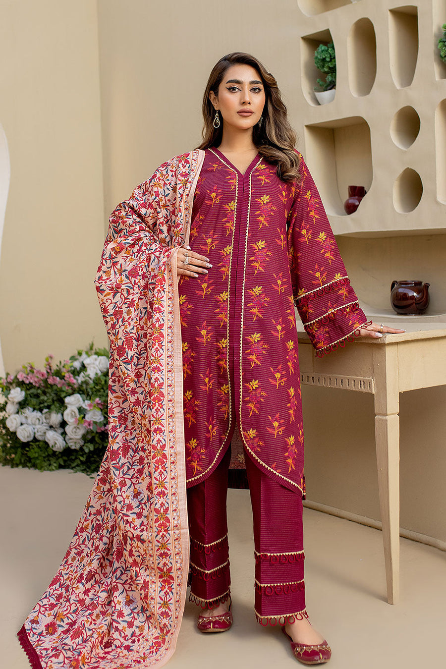 ASK-09 - SAFWA AMORA MASURI KHADDAR 3 PIECE COLLECTION