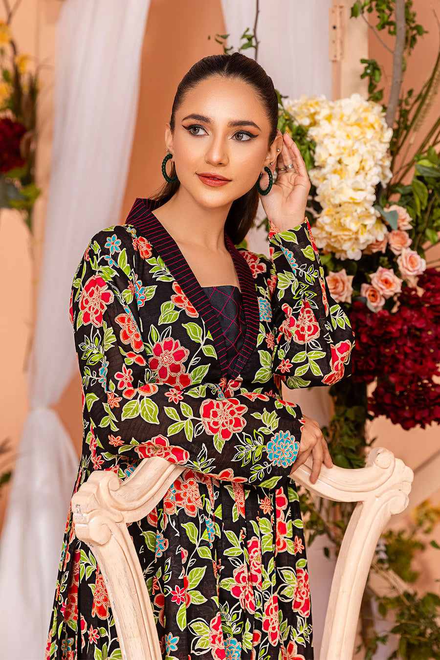 Safwa Orla Unstitched Printed Lawn 2Piece Suit - OR 73
