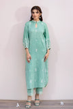 La Rosaa Spring Summer Embroidered Lawn Stitched 2Pc Suit LSS-24-06 Green/Off White