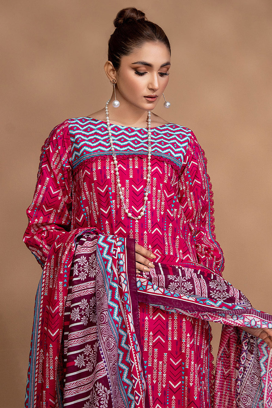 Ixora by Safwa Fine Printed Doria Lawn Unstitched 3Pc Suit ICS-20