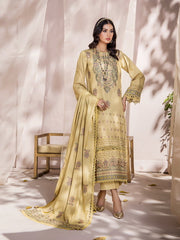 Jahan-e-Sukhan by Humdum Embroidered Peach Unstitched 3Pc Suit D-02