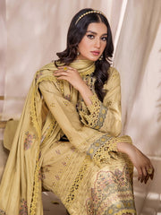 Jahan-e-Sukhan by Humdum Embroidered Peach Unstitched 3Pc Suit D-02