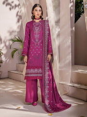 Jahan-e-Sukhan by Humdum Embroidered Peach Unstitched 3Pc Suit D-06