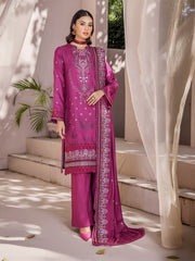 Jahan-e-Sukhan by Humdum Embroidered Peach Unstitched 3Pc Suit D-06