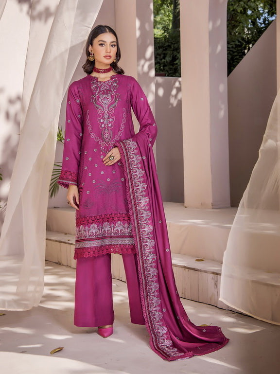 Jahan-e-Sukhan by Humdum Embroidered Peach Unstitched 3Pc Suit D-06