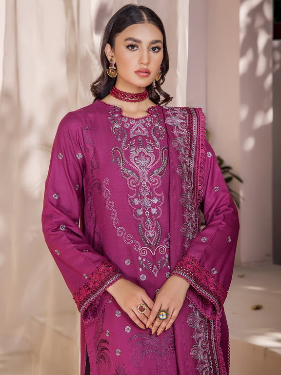 Jahan-e-Sukhan by Humdum Embroidered Peach Unstitched 3Pc Suit D-06