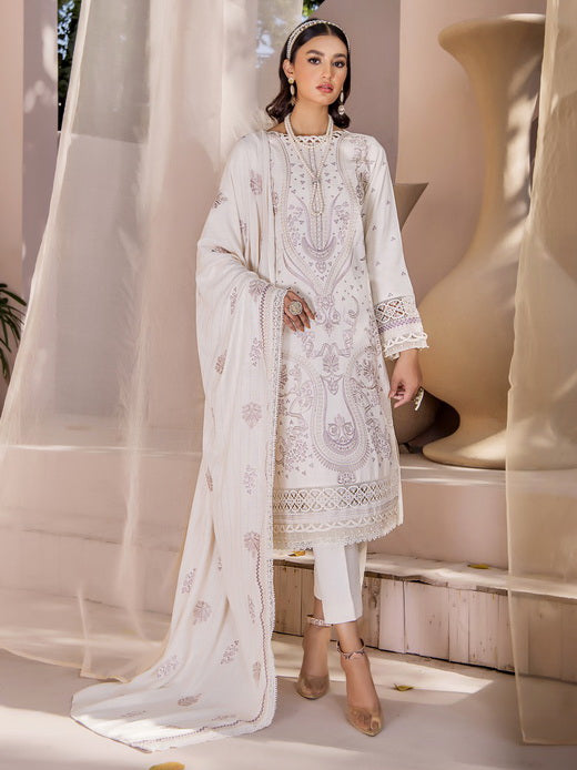 Jahan-e-Sukhan by Humdum Embroidered Peach Unstitched 3Pc Suit D-04