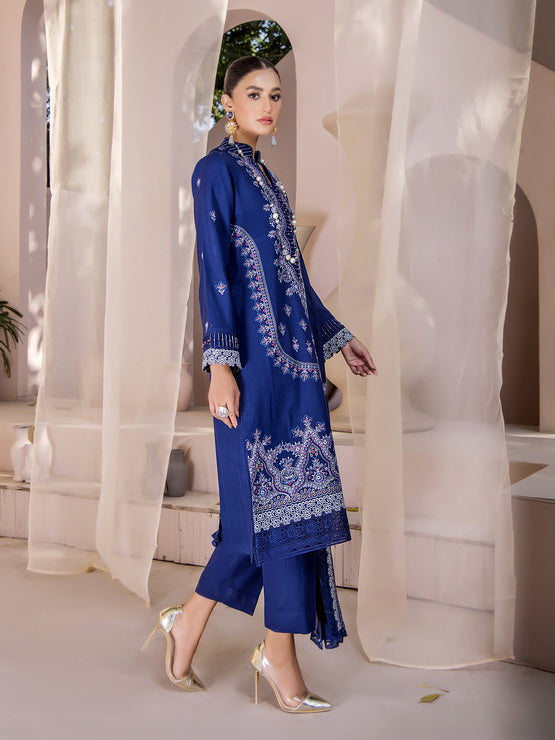 Jahan-e-Sukhan by Humdum Embroidered Peach Unstitched 3Pc Suit D-05
