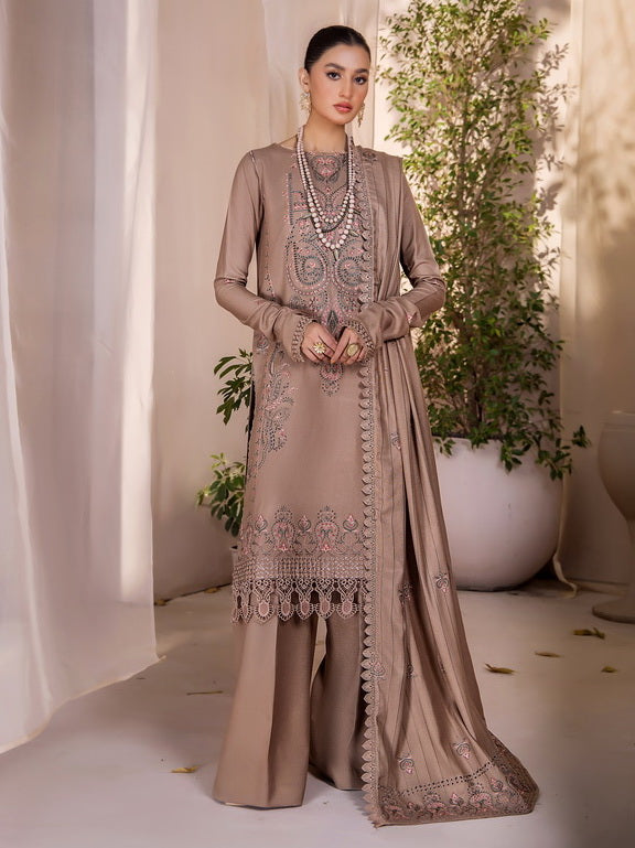 Jahan-e-Sukhan by Humdum Embroidered Peach Unstitched 3Pc Suit D-08