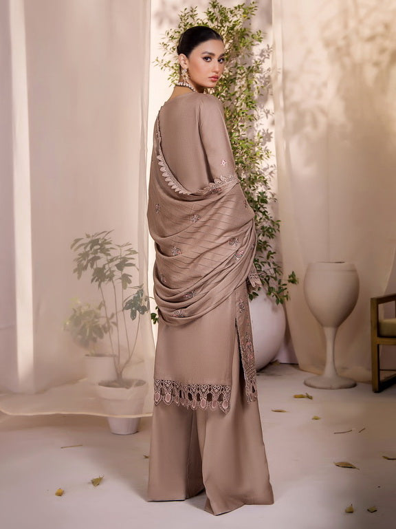 Jahan-e-Sukhan by Humdum Embroidered Peach Unstitched 3Pc Suit D-08