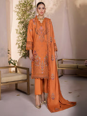 Jahan-e-Sukhan by Humdum Embroidered Peach Unstitched 3Pc Suit D-09