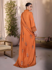 Jahan-e-Sukhan by Humdum Embroidered Peach Unstitched 3Pc Suit D-09