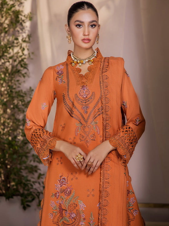 Jahan-e-Sukhan by Humdum Embroidered Peach Unstitched 3Pc Suit D-09