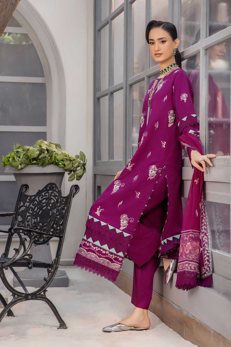 Zarya by Safwa Embroidered Viscose Unstitched 3Pc Suit ZAR-06