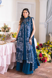Neeshay Dastaan Embroidered Chiffon Unstitched 3Pc Suit - Aabirah