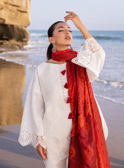 Zainab Chottani Embroidered Chikankari Lawn Unstitched 3Pc Suit D-03A Chunari