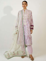 Coco by Zara Shahjahan Embroidered Lawn Unstitched 3Pc Suit ZCE23-3A