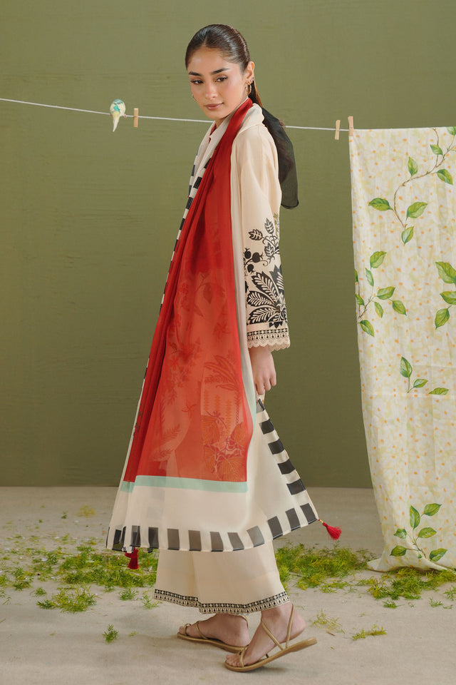 Coco by Zara Shahjahan Prints Unstitched Lawn 3Pc Suit D-03A Vera