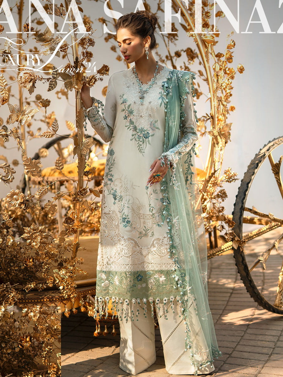 Sana Safinaz Embroidered Luxury Lawn Unstitched 3Pc Suit D-03A