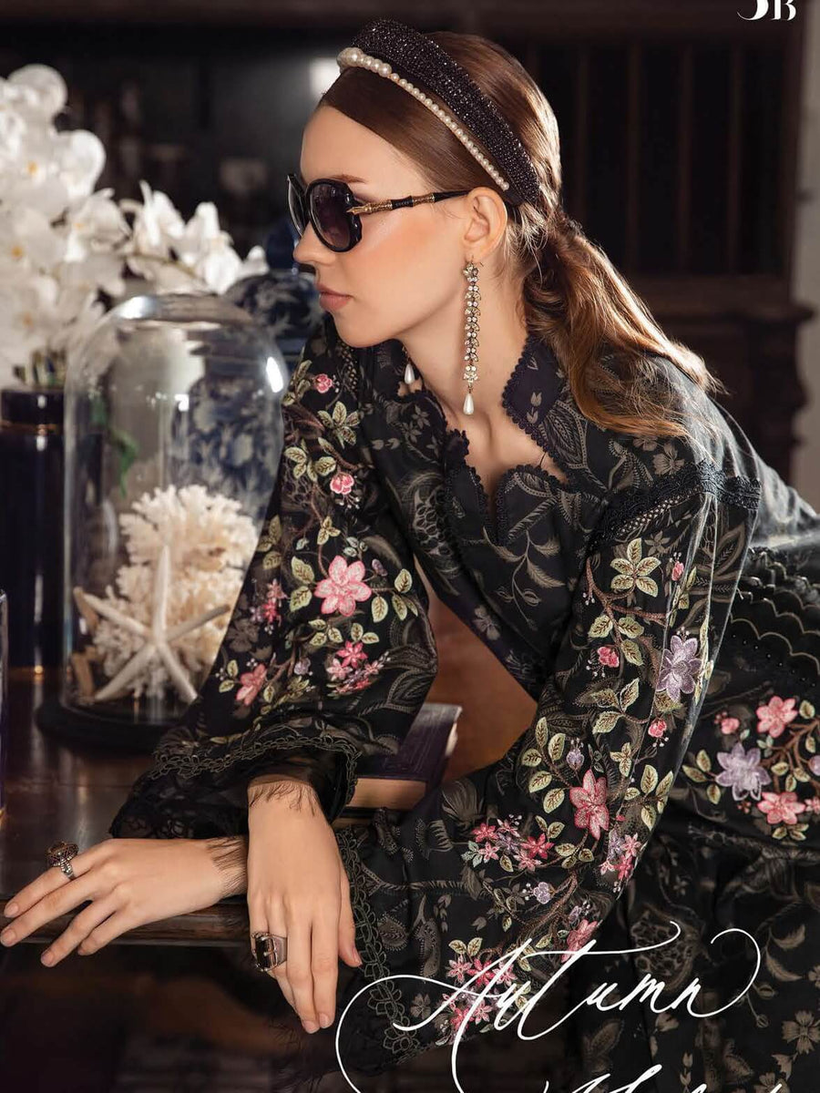 Maria B Mprints Fall Edit Unstitched Cambric 3Pc Suit MPT-1903-B