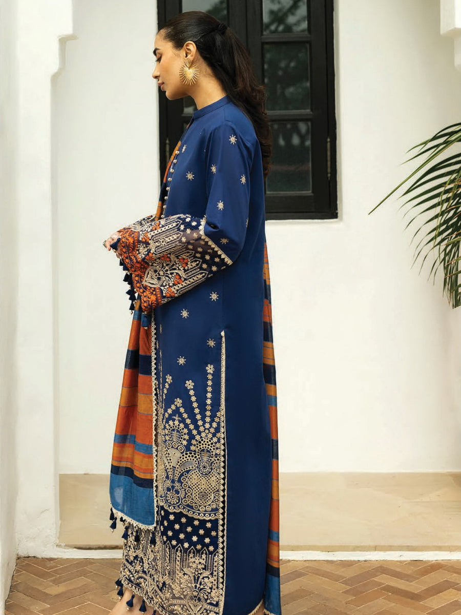 Zainab Chottani Embroidered Chikankari Lawn Unstitched 3Pc Suit D-03B Elma