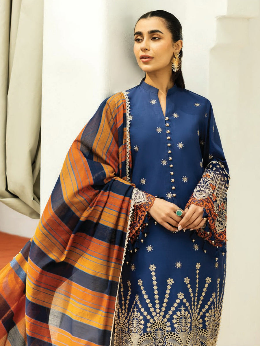 Zainab Chottani Embroidered Chikankari Lawn Unstitched 3Pc Suit D-03B Elma