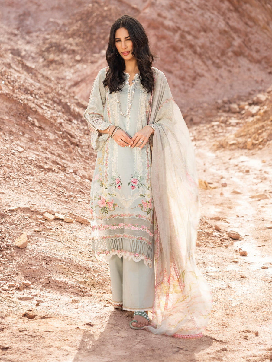 ELAF Premium Signature Embroidered Lawn Unstitched 3Pc Suit ESC-03B DARLENE