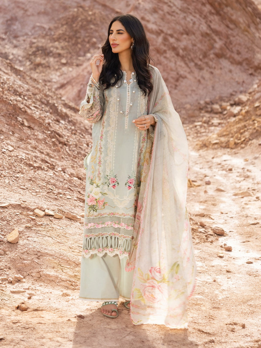 ELAF Premium Signature Embroidered Lawn Unstitched 3Pc Suit ESC-03B DARLENE