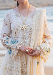 Ayra wearing this beautiful Embroidered Cotton Net dupatta ELAF 'HAI KUCH' Festive Lawn 2024 Collection.